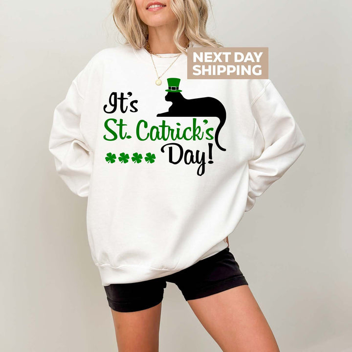 Sweat-shirt « One Lucky Cat Mom »