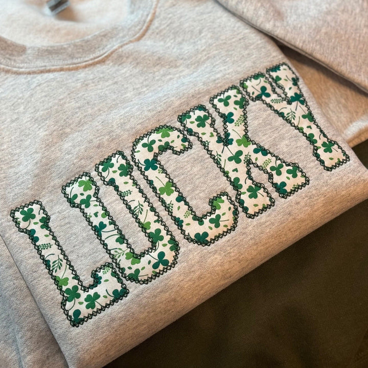 Custom Lucky St Patty's Embroidered Sweatshirt