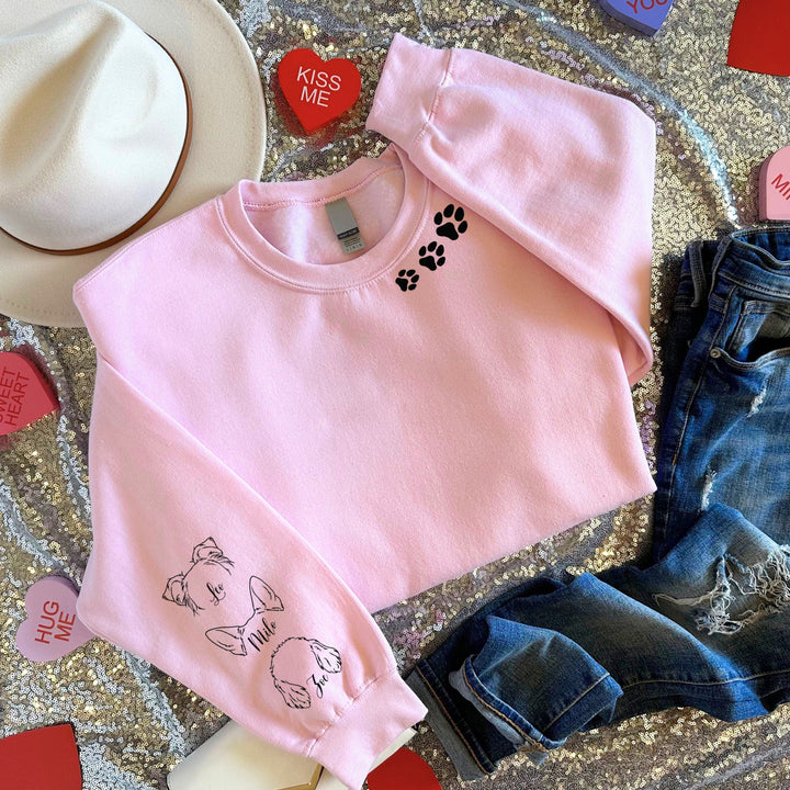 Custom Dog Ears Sleeve Sweatshirt