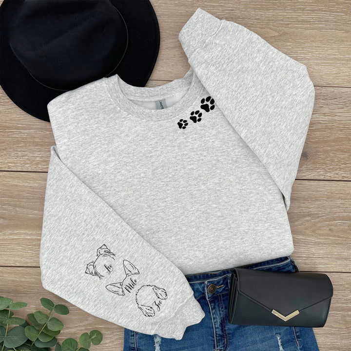 Custom Dog Ears Sleeve Sweatshirt