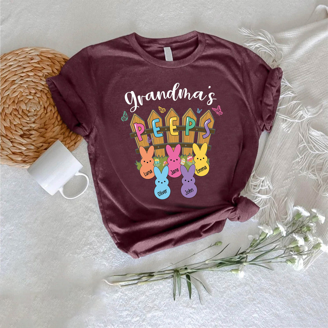 Custom Easter Grandma Shirt, Granma's Peeps Shirt