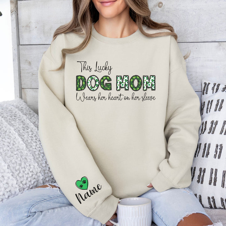 Custom St Patricks Day Cat Mom Sweatshirt