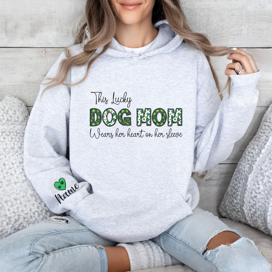 Custom St Patricks Day Cat Mom Sweatshirt