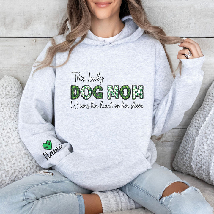 Custom St Patricks Day Cat Mom Sweatshirt