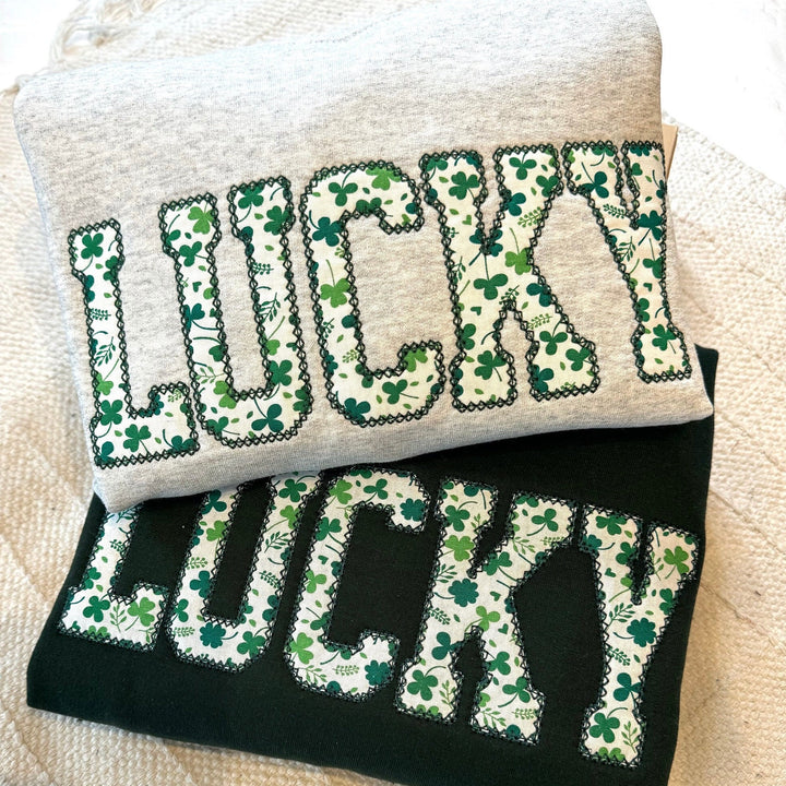 Custom Lucky St Patty's Embroidered Sweatshirt