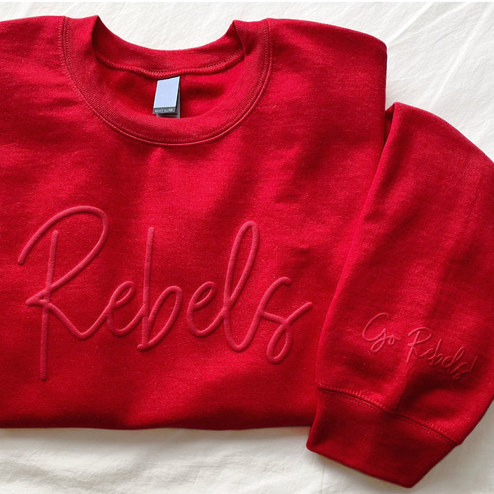 Custom Team Name Sweatshirt with Sleeve Print School Mascot Sweatshirt