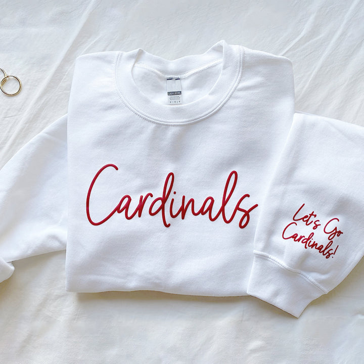 Custom Team Name Sweatshirt with Sleeve Print School Mascot Sweatshirt