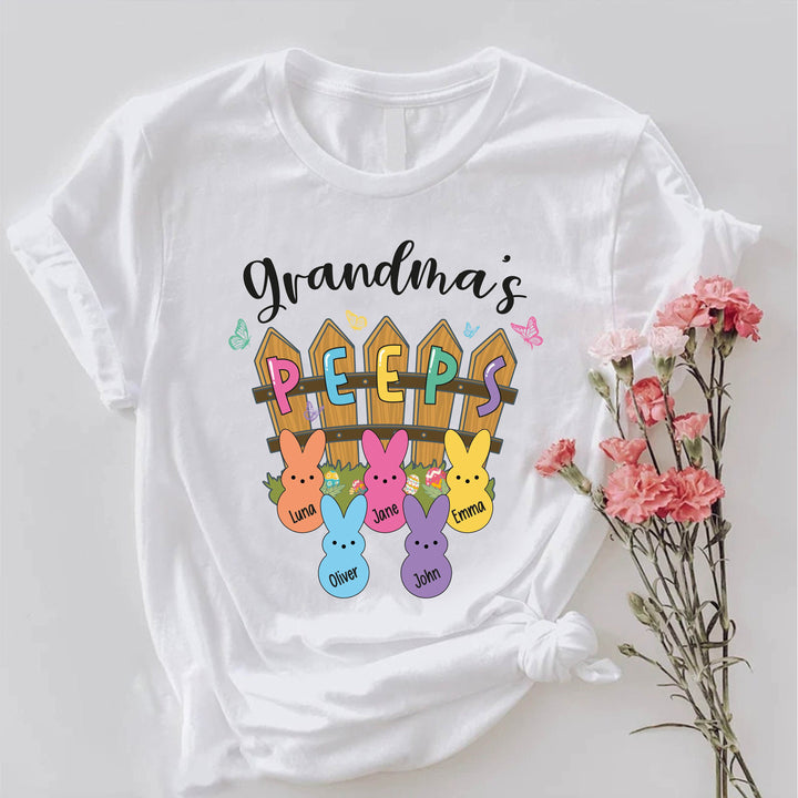 Custom Easter Grandma Shirt, Granma's Peeps Shirt
