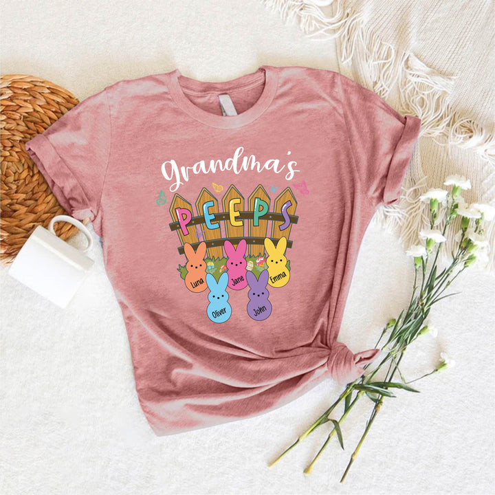 Custom Easter Grandma Shirt, Granma's Peeps Shirt