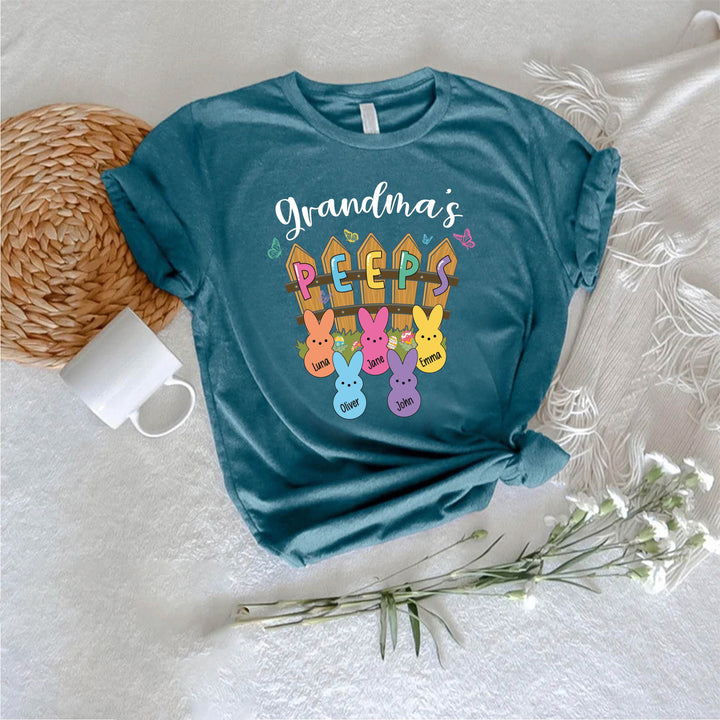 Custom Easter Grandma Shirt, Granma's Peeps Shirt
