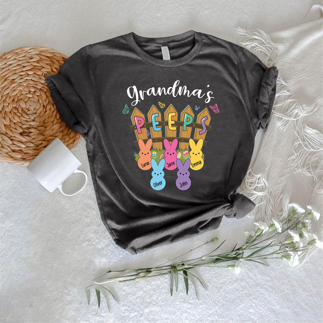 Custom Easter Grandma Shirt, Granma's Peeps Shirt
