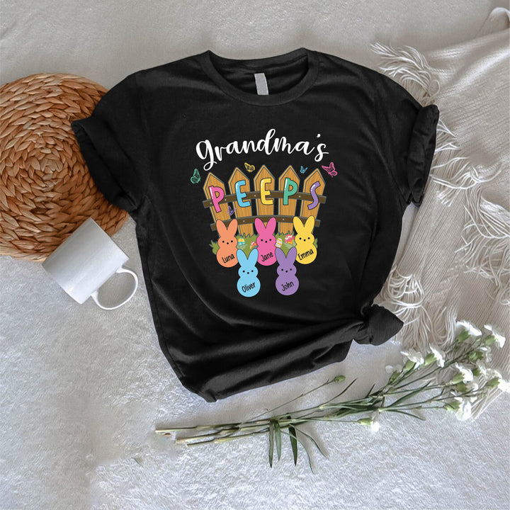 Custom Easter Grandma Shirt, Granma's Peeps Shirt