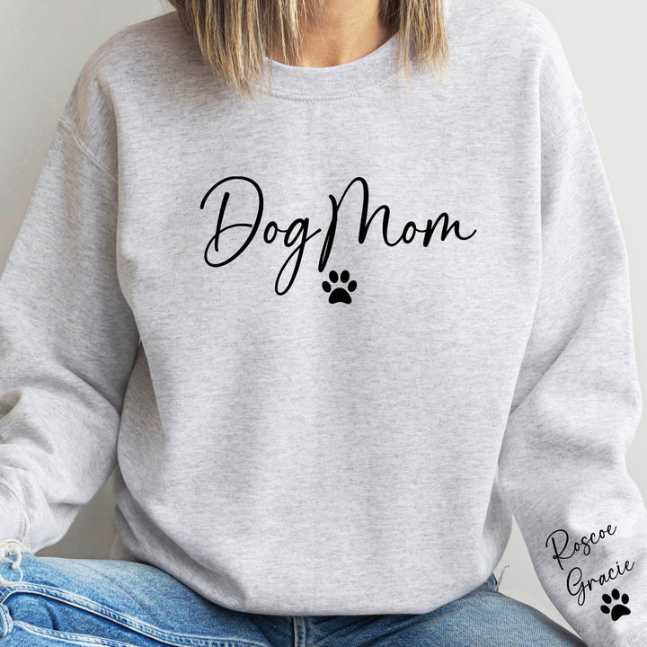 Custom Dog Mom Sweatshirt with Sleeve, Crewneck or Hoodie