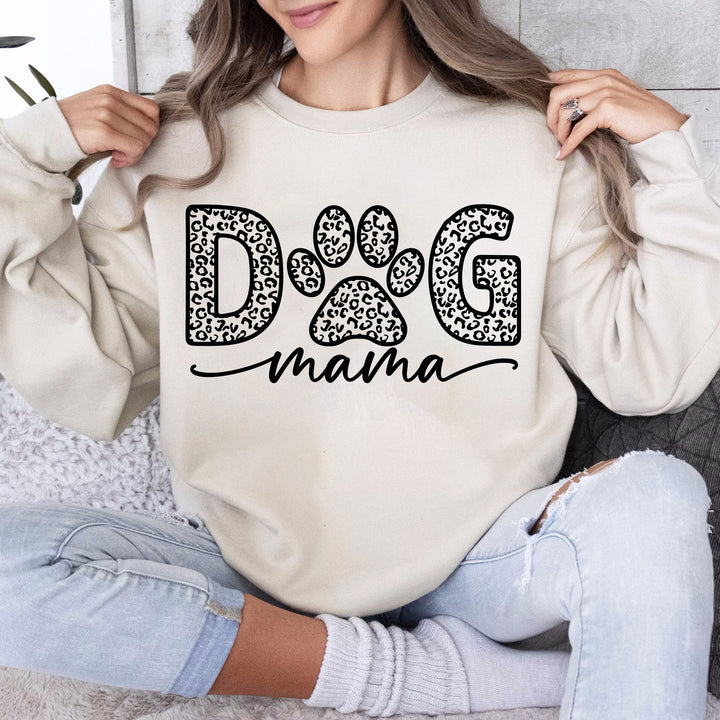Dog Mom leopard print love paw print