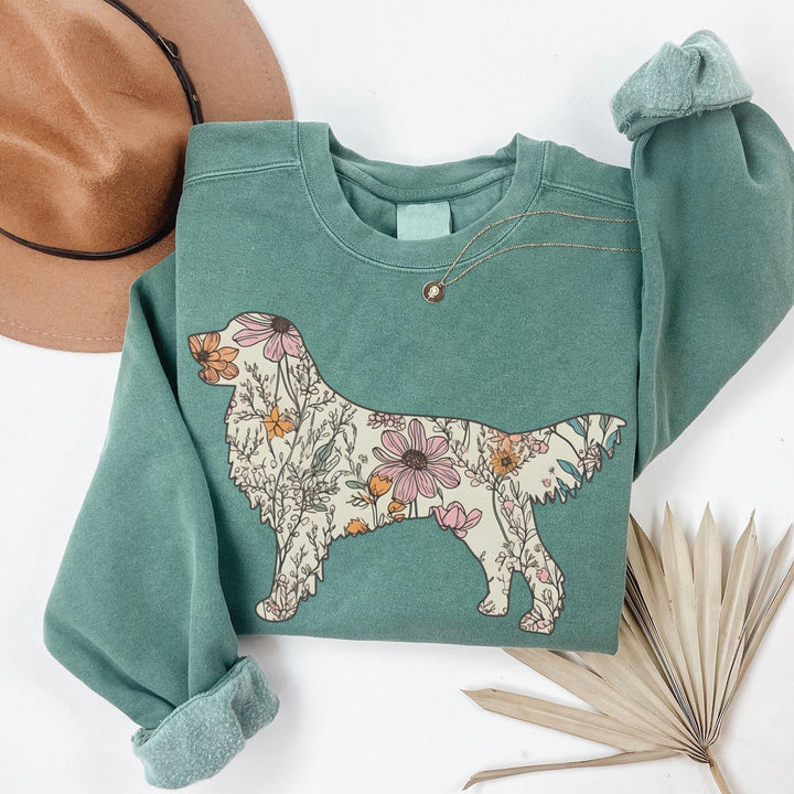 Personalized Dog Name, Wildflowers German Pointer Crewneck