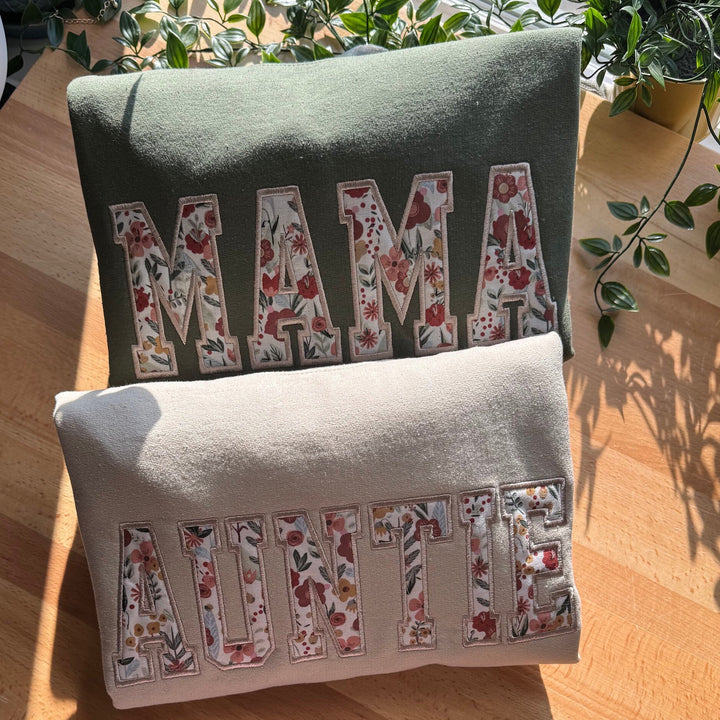 Custom Mama  Embroidered Sweatshirt