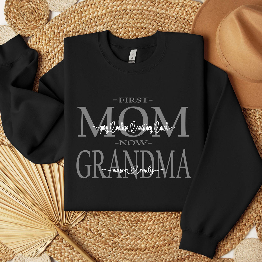 Personalized Grandma Nana Mama Sweatshirt - Custom Sweater Childrens Names