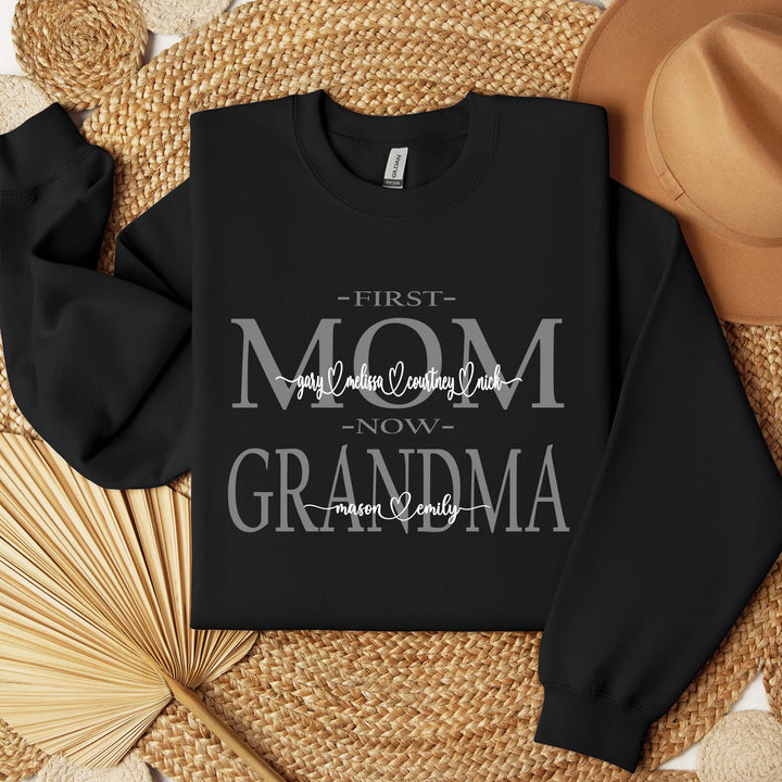 Personalized Grandma Nana Mama Sweatshirt - Custom Sweater Childrens Names