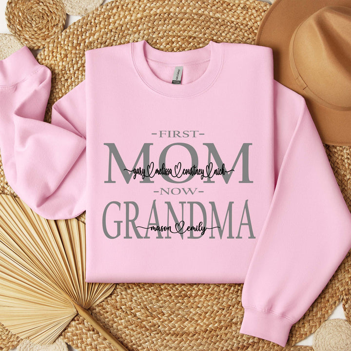 Personalized Grandma Nana Mama Sweatshirt - Custom Sweater Childrens Names