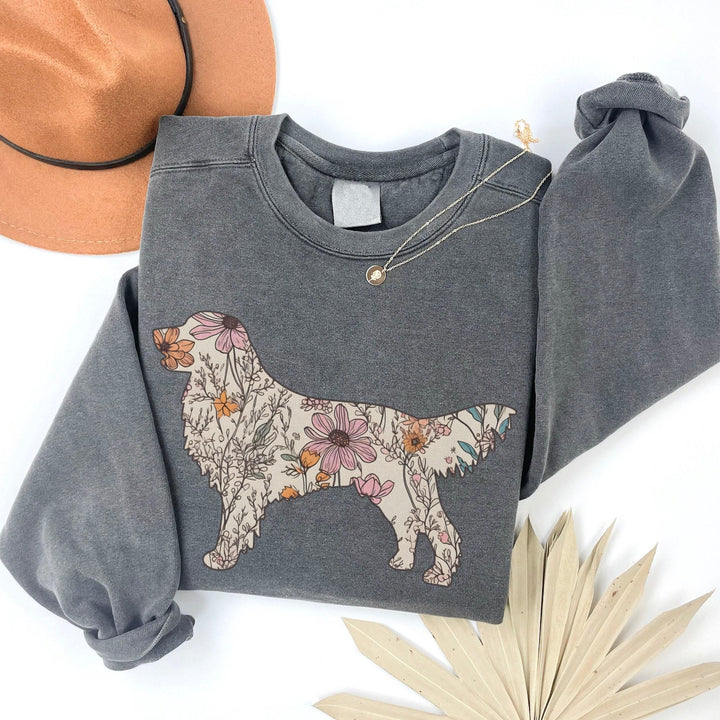 Personalized Dog Name, Wildflowers German Pointer Crewneck
