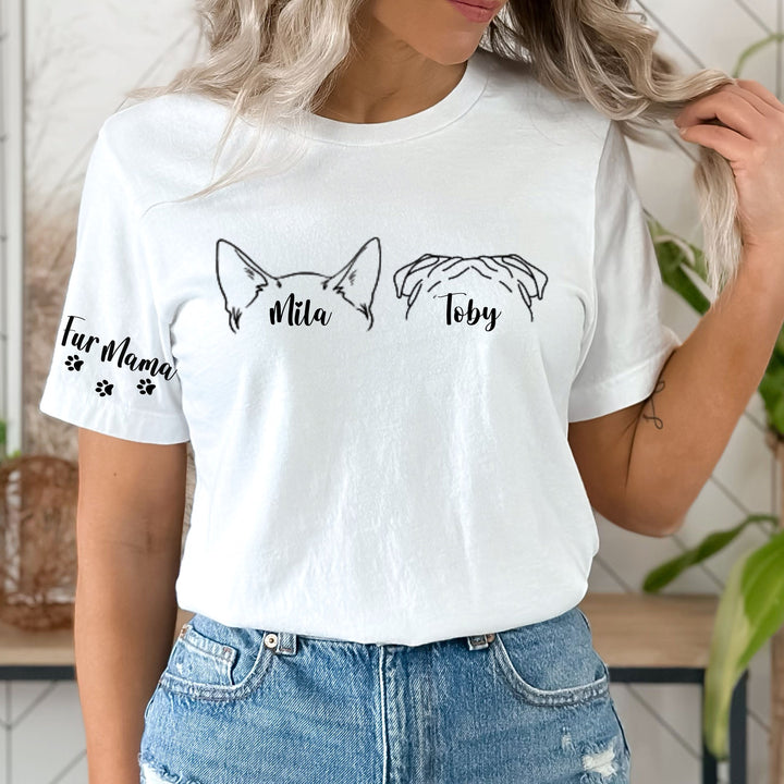 Custom Dog Mama Sweatshirt, Fur mom Gift, Dog Cat Sweatshirt