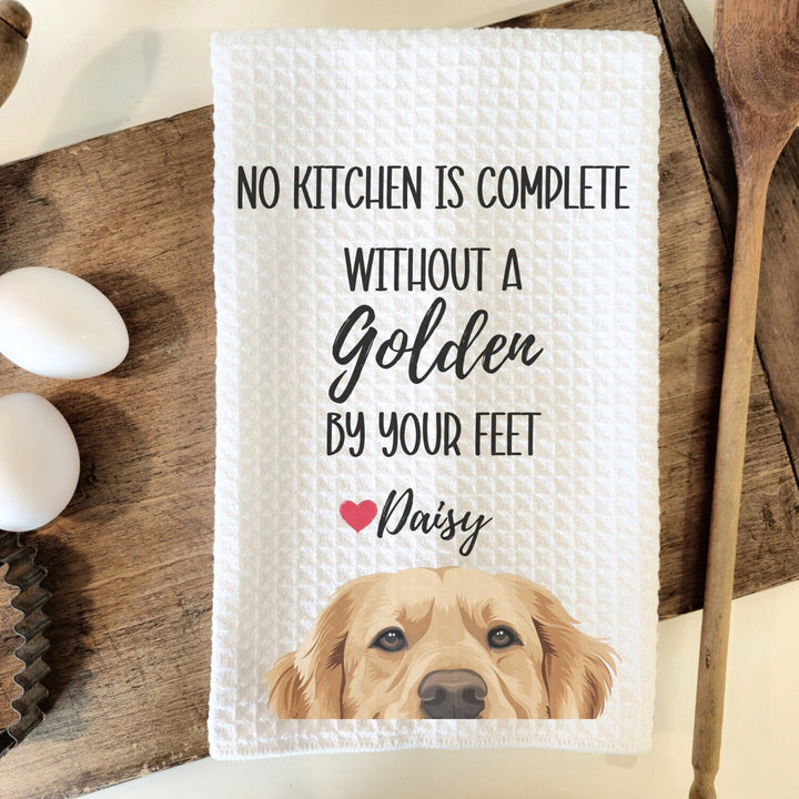 Custom Cavalier King Charles Spaniel Kitchen Towel