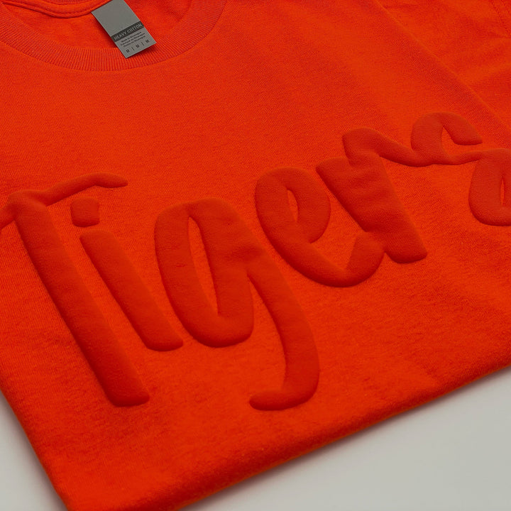 Custom Puff Print Team Name T-shirt