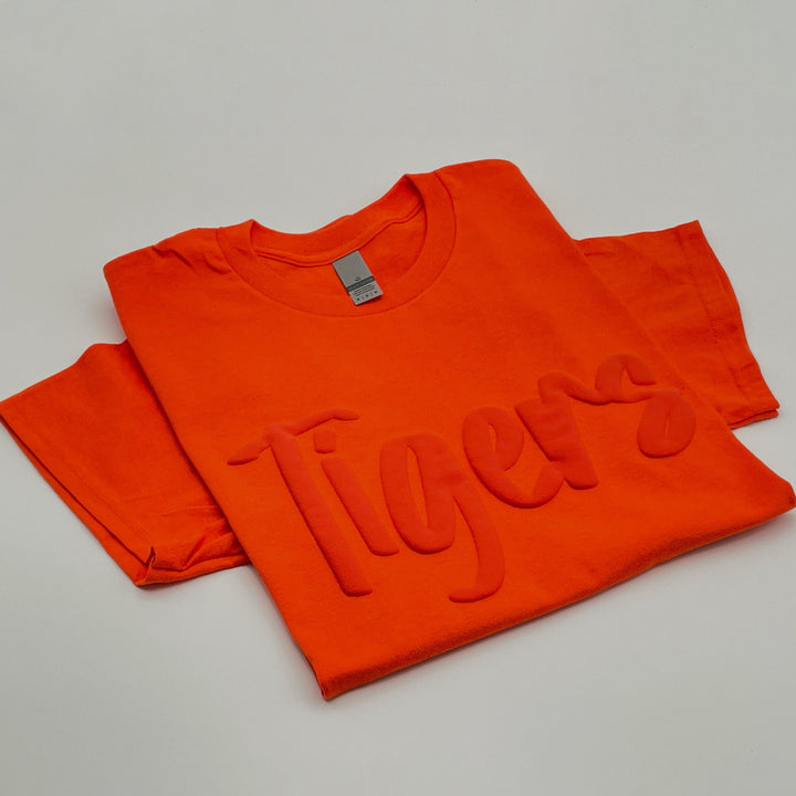 Custom Puff Print Team Name T-shirt