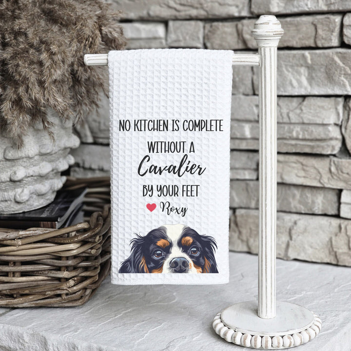 Custom Cavalier King Charles Spaniel Kitchen Towel