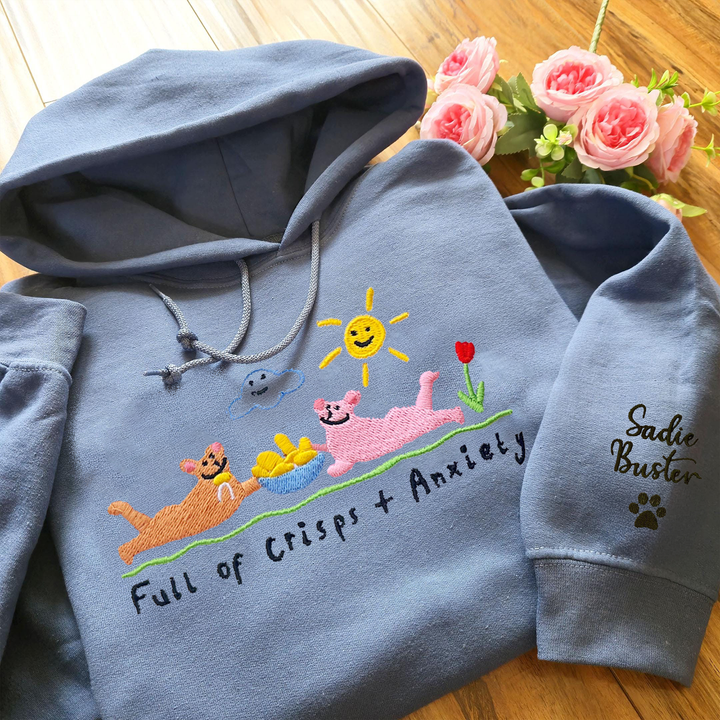 Custom Full Of Crisps+Anxiety Hoodie
