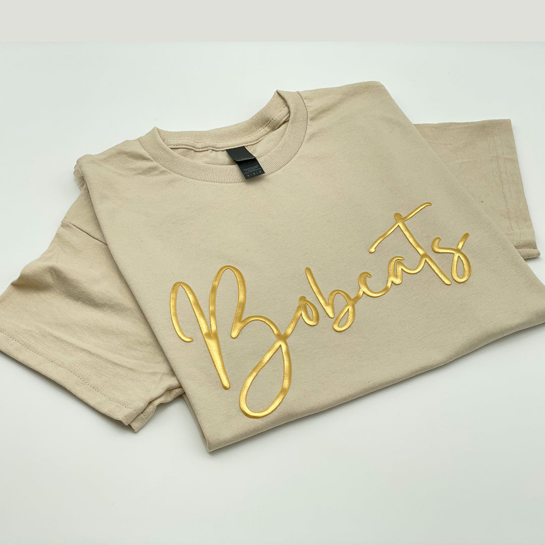 Custom Puff Print Team Name T-shirt