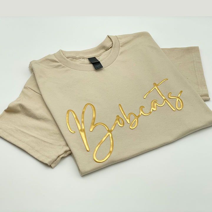 Custom Puff Print Team Name T-shirt