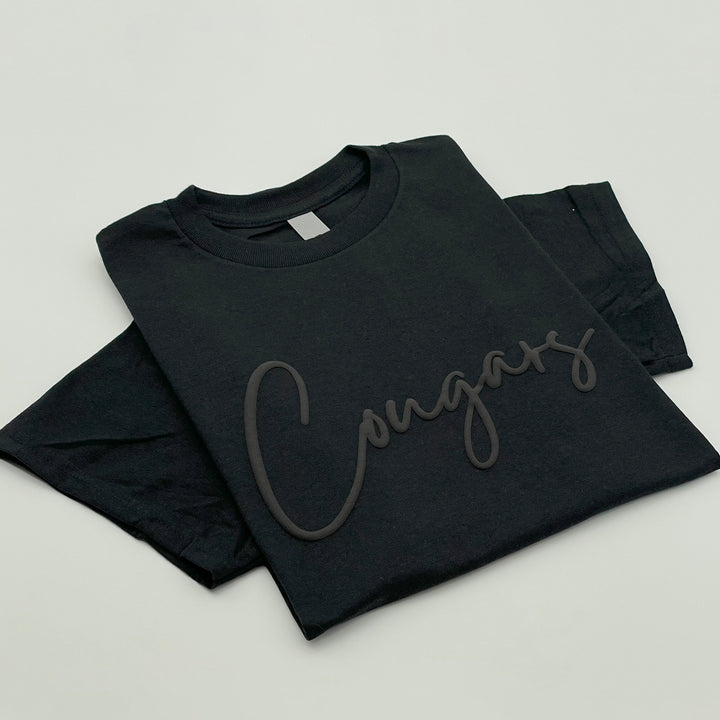 Custom Puff Print Team Name T-shirt