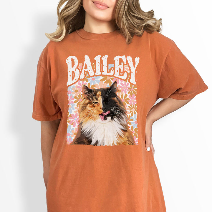 Personalised Dog Shirt Flowers Cat Shirt