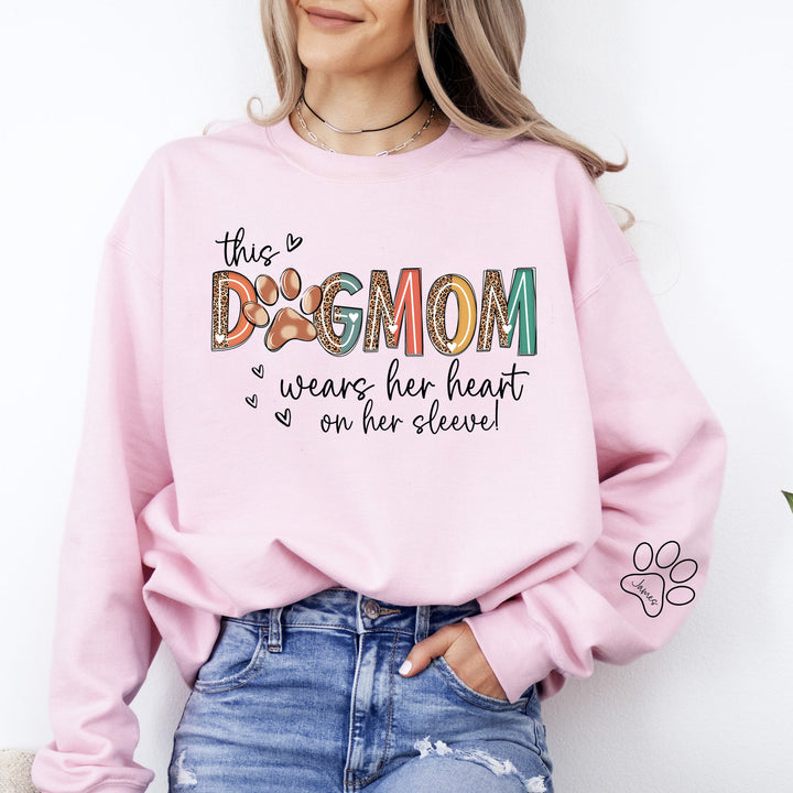 Mama With Kids Name on Sleeve Sweater