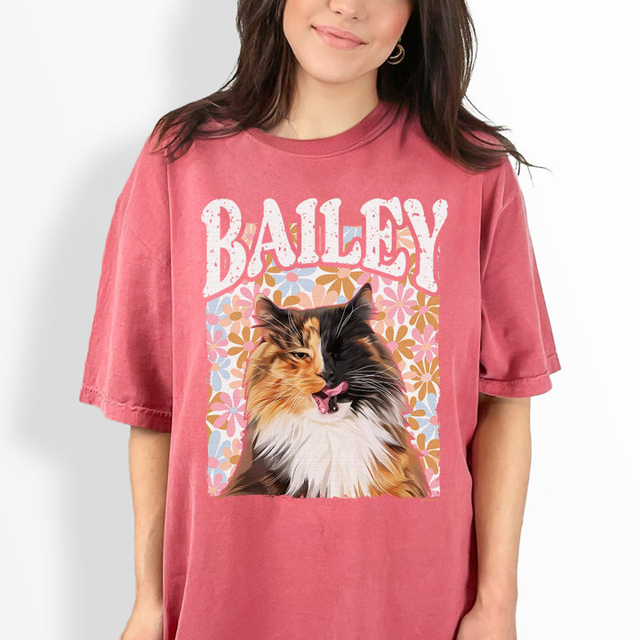 Personalised Dog Shirt Flowers Cat Shirt