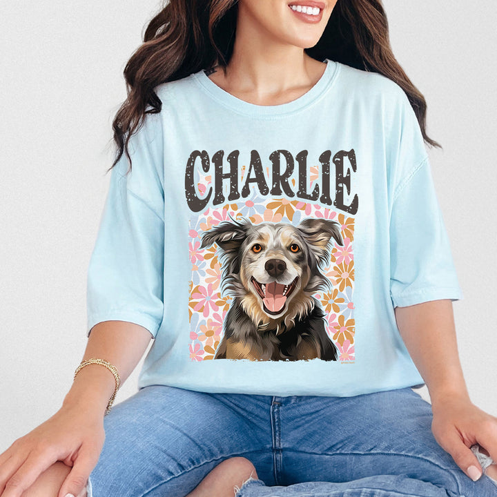 Personalised Dog Shirt Flowers Cat Shirt