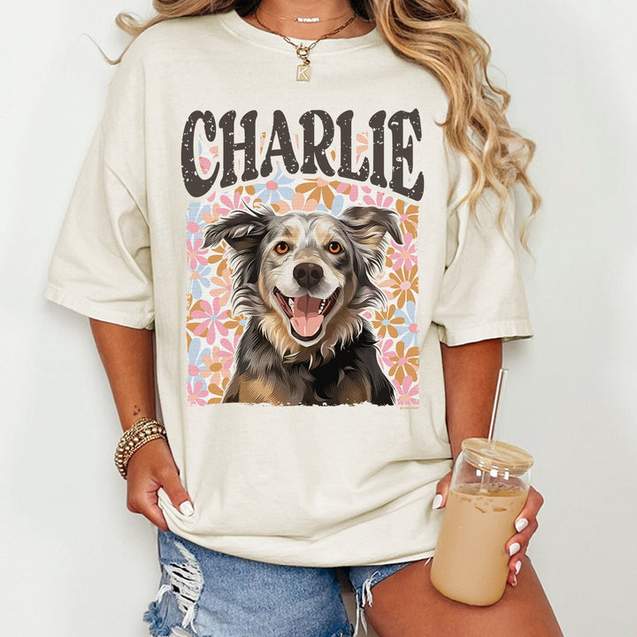 Personalised Dog Shirt Flowers Cat Shirt