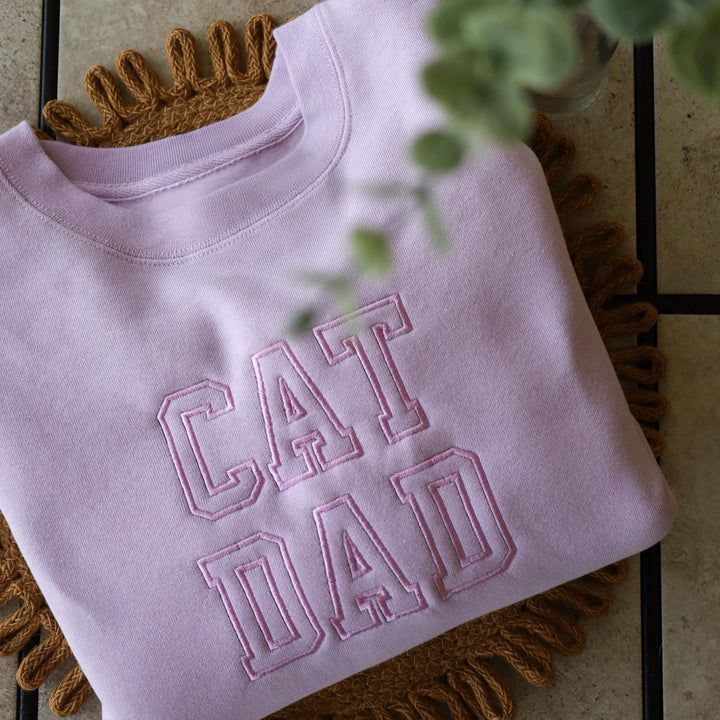 Embroidered Cat Mom Sweatshirt