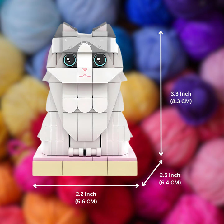 Custom Pet Brick Figure - Personalized Pet Lego Gift, Custom Pet Mini Figure from Photo, Unique Pet Lover Gift, Custom Pet Memorial - Feline