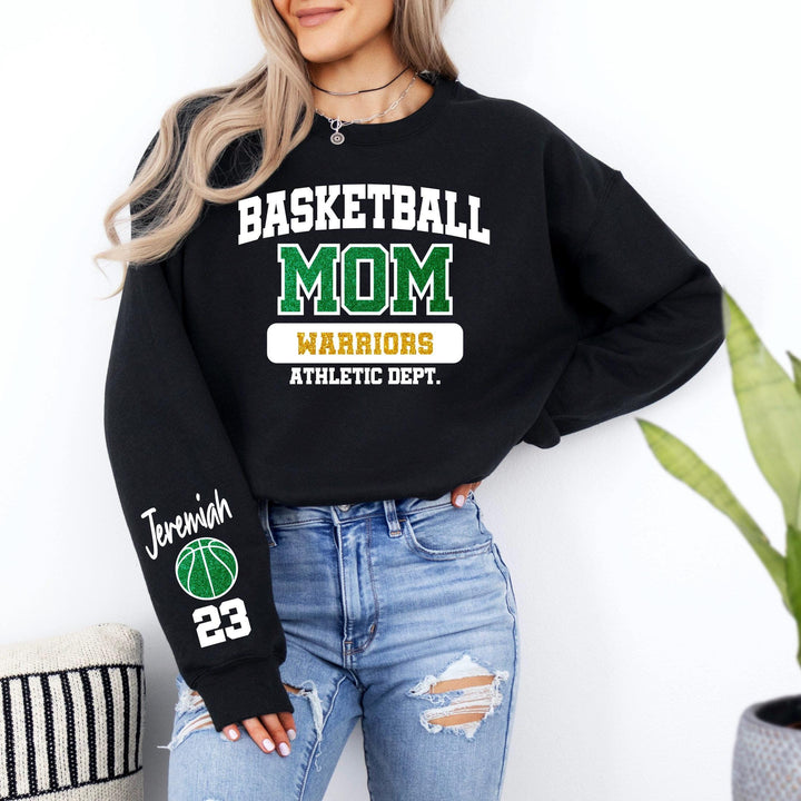 Custom Glitter Basketball Mom Sweatshirt