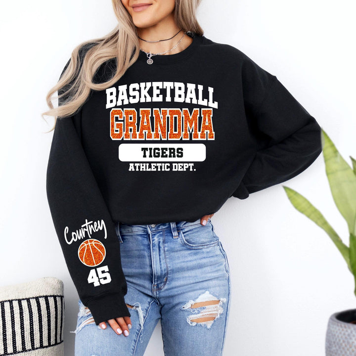 Custom Glitter Basketball Mom Sweatshirt