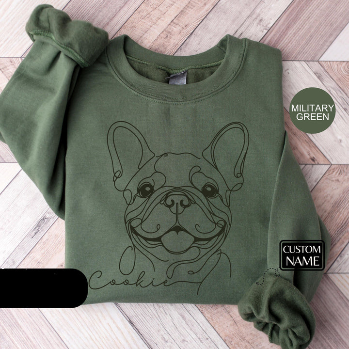 Custom French Bulldog Sweatshirt Personalized Frenchie Crewneck