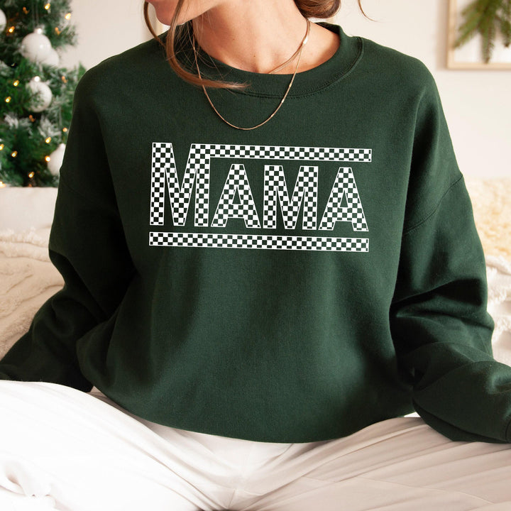 Checkered Retro Mama Sweatshirt,First Mothers Day Gift