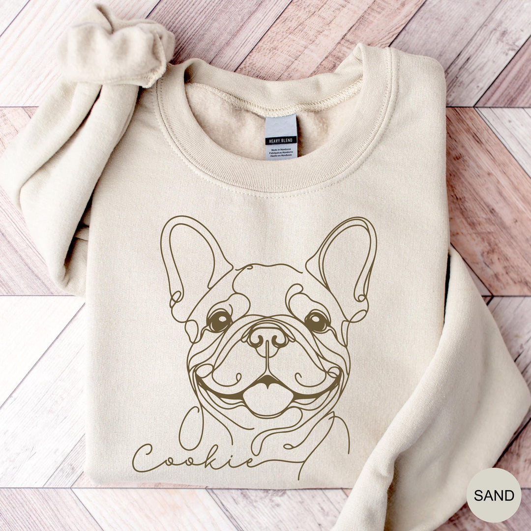 Custom French Bulldog Sweatshirt Personalized Frenchie Crewneck