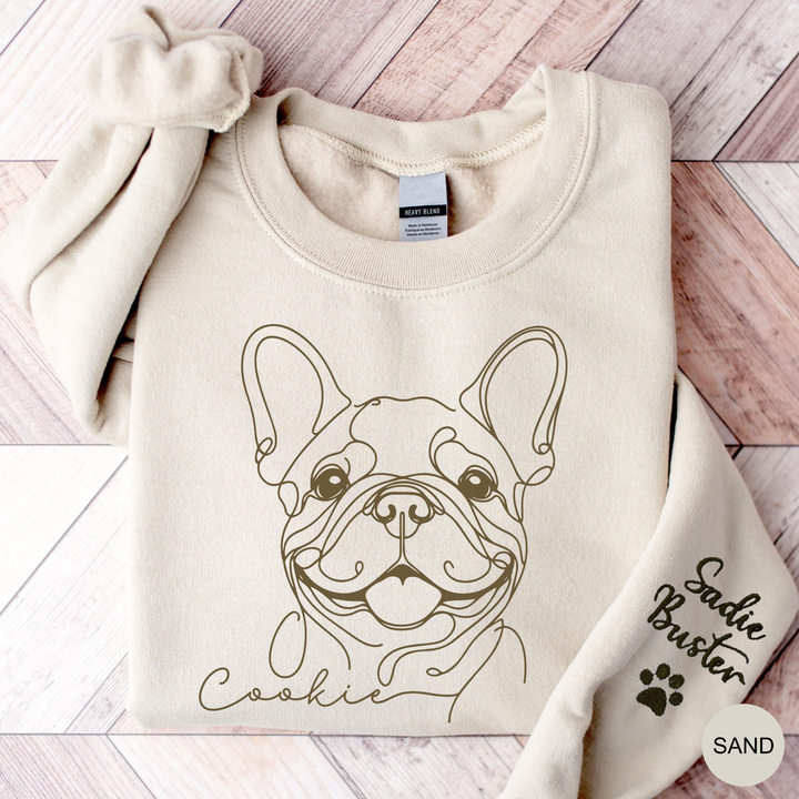 Custom French Bulldog Sweatshirt Personalized Frenchie Crewneck