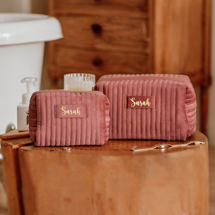 Personalized Makeup Bag, Velvet Cosmetic Bag,Mother's Day Gift