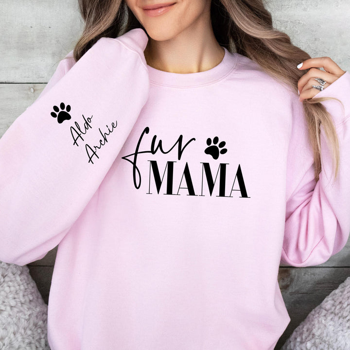 Personalized Fur Mama Pet Name Sweatshirt