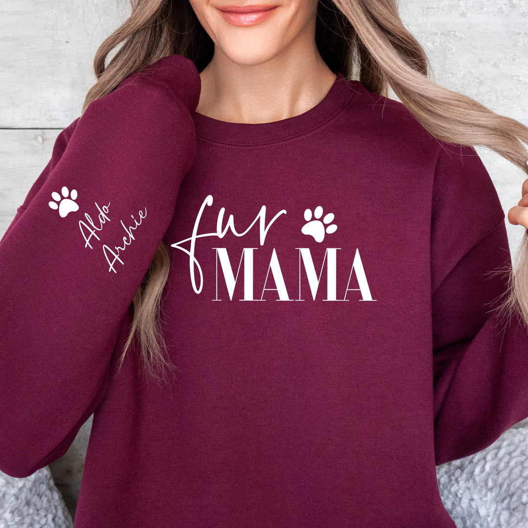 Personalized Fur Mama Pet Name Sweatshirt