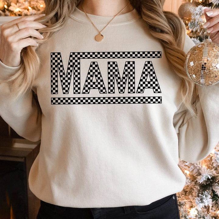 Checkered Retro Mama Sweatshirt,First Mothers Day Gift